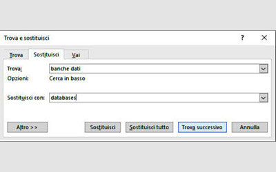 Trovare e sostituire in Word