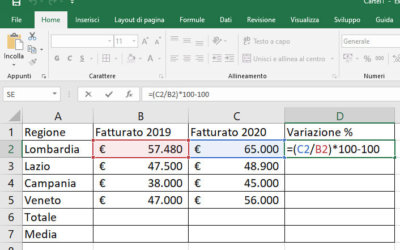 Creare una formula