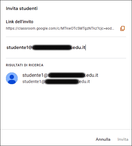 invito-google classroom