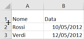 testo numeri date-altezza-riga